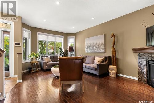 2632 Wallace Street, Regina, SK - Indoor Photo Showing Living Room With Fireplace