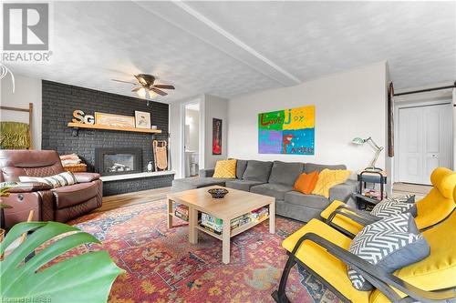 58 Riddle Court, North Bay, ON - Indoor Photo Showing Living Room With Fireplace