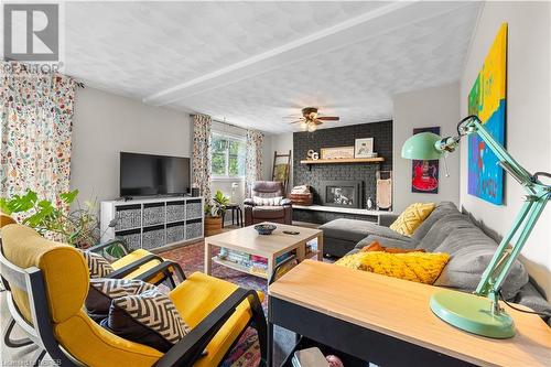 58 Riddle Court, North Bay, ON - Indoor Photo Showing Living Room With Fireplace