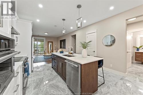 191 East Puce Road Unit# 10, Lakeshore, ON - Indoor Photo Showing Kitchen With Double Sink With Upgraded Kitchen