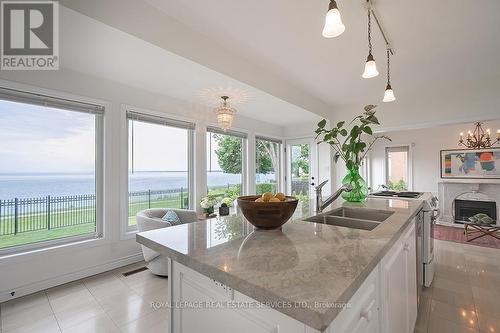 3286 Shelburne Place, Oakville, ON - Indoor Photo Showing Kitchen With Fireplace With Double Sink