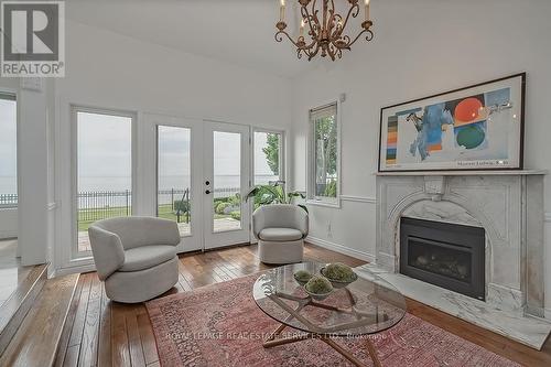 3286 Shelburne Place, Oakville, ON - Indoor Photo Showing Living Room With Fireplace