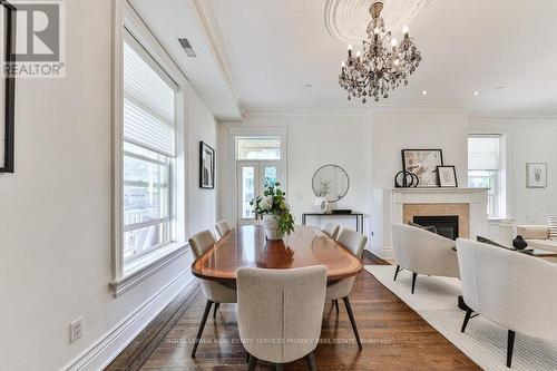 5 - 32 Gothic Avenue, Toronto (High Park North), ON - Indoor Photo Showing Dining Room With Fireplace