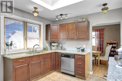 3815 Van Horne Avenue, Regina, SK - Indoor Photo Showing Kitchen With Double Sink