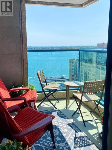 1811 - 77 Harbour Square, Toronto (Waterfront Communities), ON - Outdoor With Body Of Water With Deck Patio Veranda With View