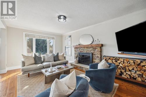 90 Farrow Crescent, Ajax (South West), ON - Indoor Photo Showing Living Room With Fireplace