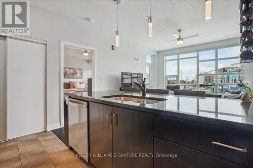 204 - 10 Concord Place, Grimsby (Grimsby Beach), ON - Indoor Photo Showing Kitchen With Double Sink