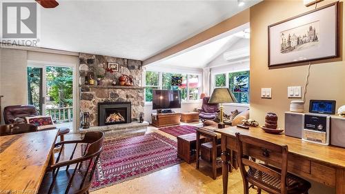 1 Park Street, South Bruce Peninsula, ON - Indoor Photo Showing Other Room With Fireplace