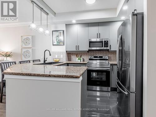 2224 - 5233 Dundas Street W, Toronto, ON - Indoor Photo Showing Kitchen With Stainless Steel Kitchen With Upgraded Kitchen