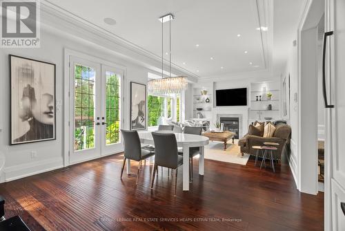 41 Glenvale Boulevard, Toronto (Leaside), ON - Indoor Photo Showing Dining Room With Fireplace