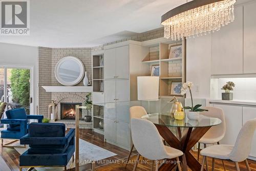 28 Saville Court, Markham, ON - Indoor Photo Showing Dining Room With Fireplace