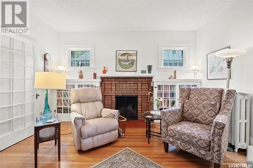 301 109Th Street W, Saskatoon, SK - Indoor Photo Showing Living Room With Fireplace