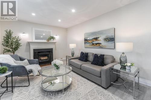 270 Rowntree Drive, Hamilton (Rushdale), ON - Indoor Photo Showing Living Room With Fireplace