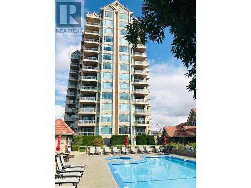 1152 Sunset Drive Unit# 1502, Kelowna, BC - Outdoor With In Ground Pool With Facade