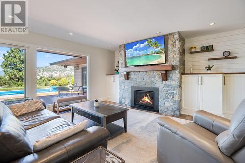 167 Westview Drive, Penticton, BC - Indoor Photo Showing Living Room With Fireplace