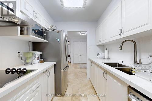 512 - 25 Silver Springs Boulevard, Toronto (L'Amoreaux), ON - Indoor Photo Showing Kitchen With Double Sink