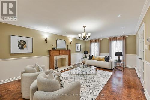 28 Delhi Crescent, Markham, ON - Indoor Photo Showing Living Room With Fireplace