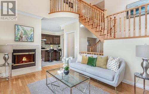 58 Havelock Gate, Markham, ON - Indoor Photo Showing Living Room With Fireplace