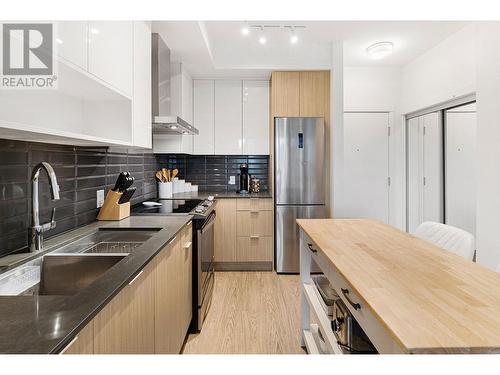 1770 Richter Street Unit# 208, Kelowna, BC - Indoor Photo Showing Kitchen With Stainless Steel Kitchen With Double Sink