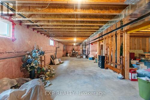 One side of unfinished basement. - 295 Station Street, North Middlesex (Parkhill), ON - Indoor Photo Showing Basement