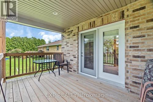 Covered deck for those hot days. - 295 Station Street, North Middlesex (Parkhill), ON - Outdoor With Deck Patio Veranda With Exterior