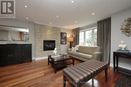 82 Lankin Boulevard, Toronto (East York), ON - Indoor Photo Showing Living Room With Fireplace