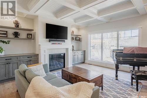 1309 15Th Street E, Saskatoon, SK - Indoor Photo Showing Living Room With Fireplace