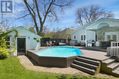 158 Phyllis Avenue, Toronto (Cliffcrest), ON - Outdoor With Above Ground Pool With Deck Patio Veranda