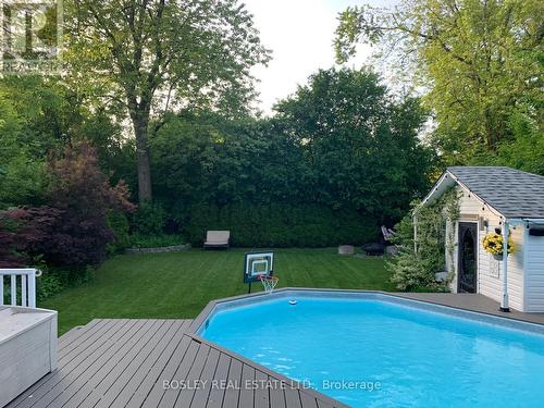 158 Phyllis Avenue, Toronto (Cliffcrest), ON - Outdoor With Above Ground Pool With Deck Patio Veranda With Backyard