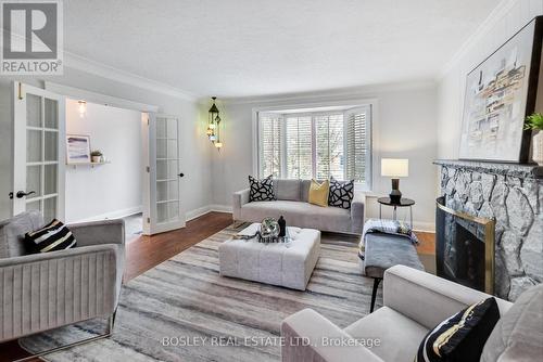 158 Phyllis Avenue, Toronto (Cliffcrest), ON - Indoor Photo Showing Living Room With Fireplace