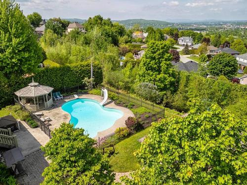 Photo aÃ©rienne - 1830 Rue De Valencay, Sherbrooke (Fleurimont), QC - Outdoor With In Ground Pool With View