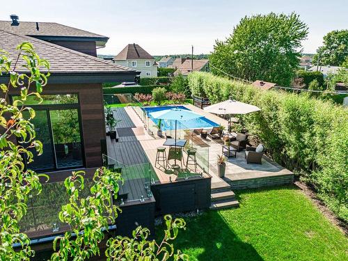 Pool - 15 Rue Arthur-Beaudry, Sherbrooke (Brompton/Rock Forest/Saint-Élie/Deauville), QC - Outdoor With In Ground Pool With Deck Patio Veranda