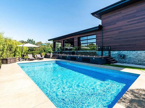 Pool - 15 Rue Arthur-Beaudry, Sherbrooke (Brompton/Rock Forest/Saint-Élie/Deauville), QC - Outdoor With In Ground Pool With Deck Patio Veranda