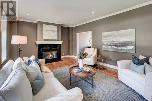 1492 Broadmoor Avenue, Mississauga (Mineola), ON - Indoor Photo Showing Living Room With Fireplace