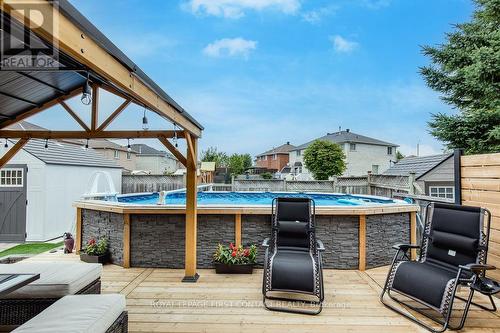 30 Livia Herman Way, Barrie, ON - Outdoor With Above Ground Pool With Deck Patio Veranda With Exterior