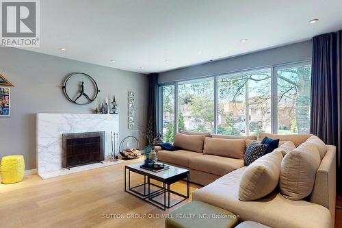 125 Saturn Road, Toronto (Markland Wood), ON - Indoor Photo Showing Living Room With Fireplace