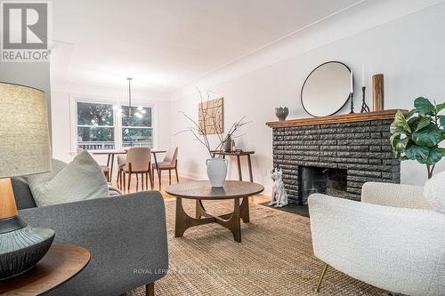 299 Merle Avenue, Burlington (Lasalle), ON - Indoor Photo Showing Living Room With Fireplace