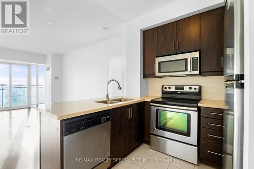 3108 - 50 Absolute Avenue, Mississauga (City Centre), ON - Indoor Photo Showing Kitchen With Stainless Steel Kitchen With Double Sink With Upgraded Kitchen