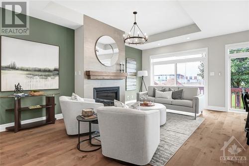 608 Gendarme Circle, Ottawa, ON - Indoor Photo Showing Living Room With Fireplace