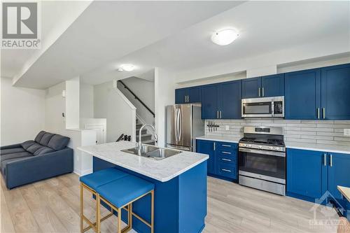 209 Attwell Private, Kanata, ON - Indoor Photo Showing Kitchen With Stainless Steel Kitchen With Double Sink