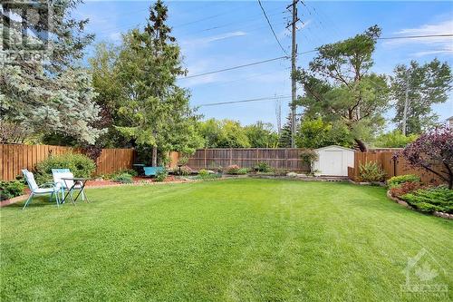 Private backyard with no rear neighbours. - 2536 Traverse Drive, Ottawa, ON - Outdoor With Backyard