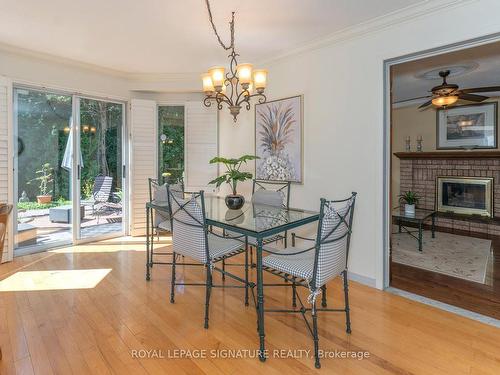 18 Irvine Rd, Toronto, ON - Indoor Photo Showing Dining Room With Fireplace