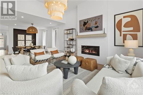 FAMILY ROOM - 1005 Beckton Heights, Ottawa, ON - Indoor Photo Showing Living Room With Fireplace