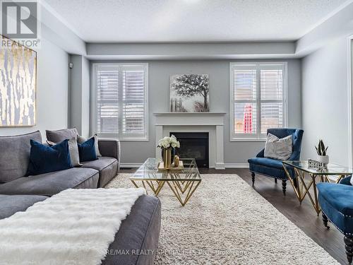 63 Leadenhall Road, Brampton, ON - Indoor Photo Showing Living Room With Fireplace