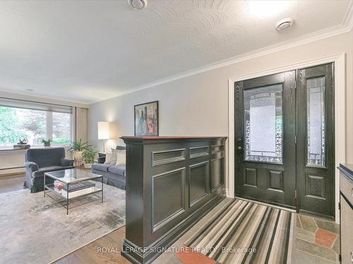 26 Anewen Dr, Toronto, ON - Indoor Photo Showing Living Room With Fireplace