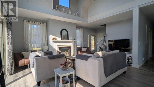 1070 Lee Valley Road, Massey, ON - Indoor Photo Showing Living Room With Fireplace