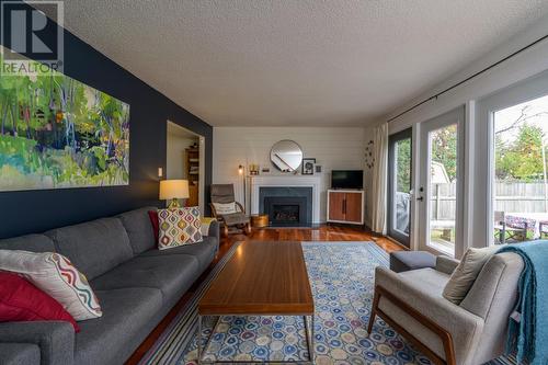 164 Nicholson Street, Prince George, BC - Indoor Photo Showing Living Room With Fireplace