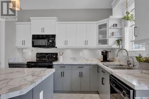 2015 E Ball Road, Regina, SK - Indoor Photo Showing Kitchen With Double Sink