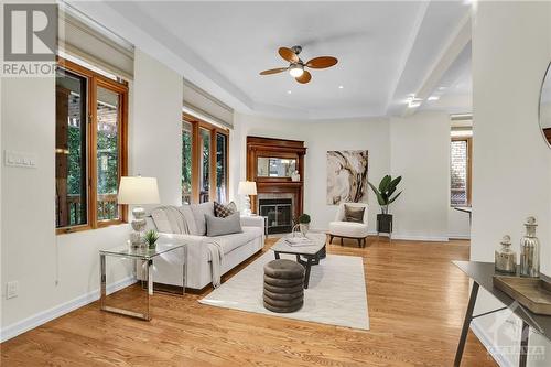 7 Clarey Avenue, Ottawa, ON - Indoor Photo Showing Living Room With Fireplace