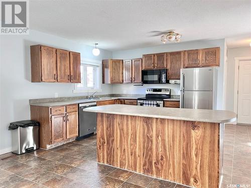 203 Cross Street N, Outlook, SK - Indoor Photo Showing Kitchen With Double Sink